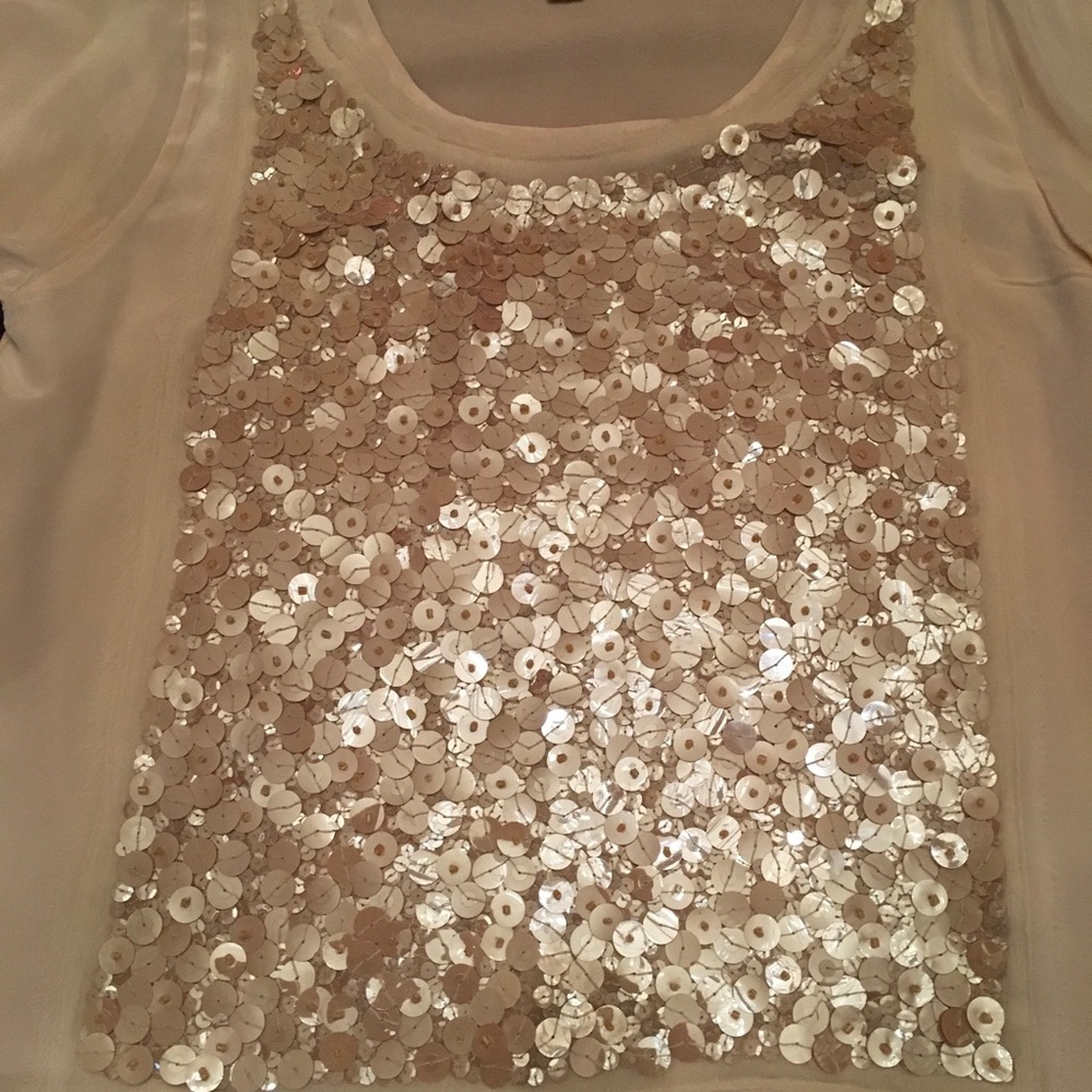 J.Crew Sequined Silk Blouse